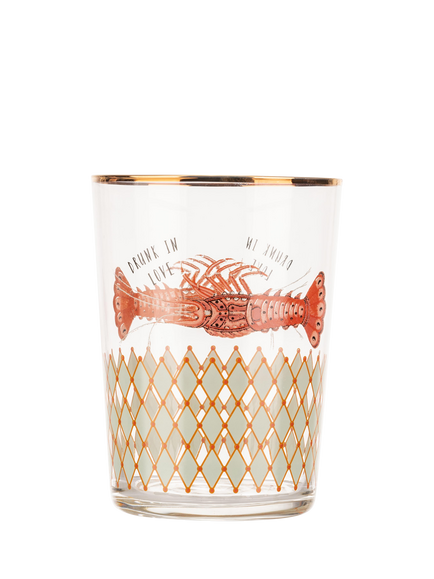 Yvonne Ellen Lobster Highball Glass, 500ml, Clear/Red, Multi