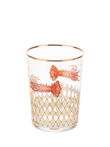 Yvonne Ellen Lobster Highball Glass, 500ml, Clear/Red - view 2, Multi