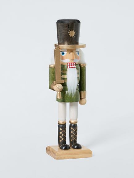 John Lewis Wooden Sword Nutcracker Figure, H25cm, Multi