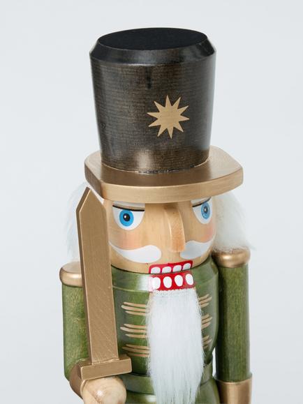 John Lewis Wooden Sword Nutcracker Figure, H25cm - view 2, Multi