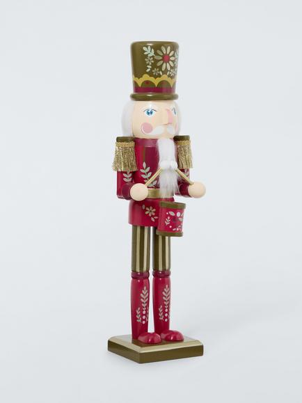John Lewis Wooden Drummer Nutcracker Figure, H38cm, Multi