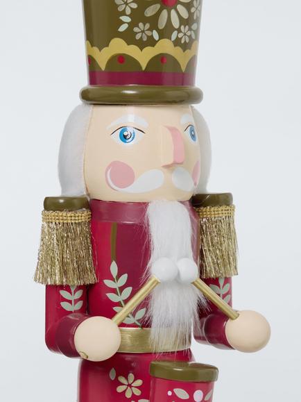 John Lewis Wooden Drummer Nutcracker Figure, H38cm - view 2, Multi