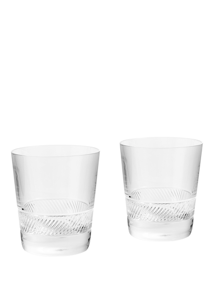 Royal Doulton Kinship Helix Crystal Cut Glass Tumblers, Set of 2, 310ml, Clear, Clear