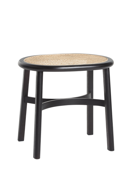 John Lewis OUTLET Rattan Dressing Table Stool, Like New, Black, Black