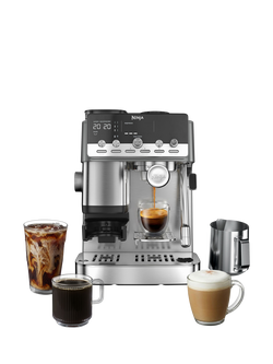 Ninja Luxe Café Mini Plus ES352UK Automatic Bean to Cup Espresso and Coffee Machine, Stainless Steel, Stainless Steel