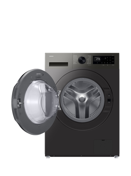 Samsung WD90HG5U34BXEU Freestanding Washer Dryer, 9kg/6kg Load, Inox - view 2, Inox
