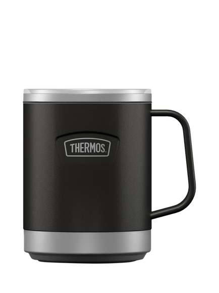 Thermos Icon Stainless Steel Desk Mug, 410ml, Black, Black