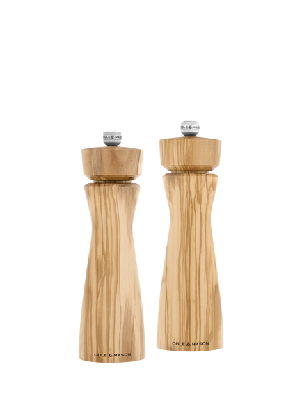 Cole & Mason Portobello Olive Wood Salt & Pepper Mill Gift Set, Wood