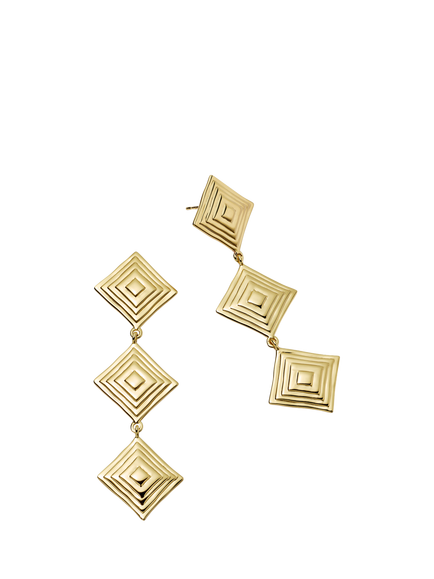 Daisy London Away That Day Drop Earrings, Gold, Gold