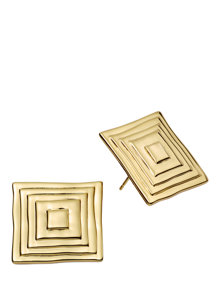 Daisy London Away That Day Stud Earrings, Gold, Gold