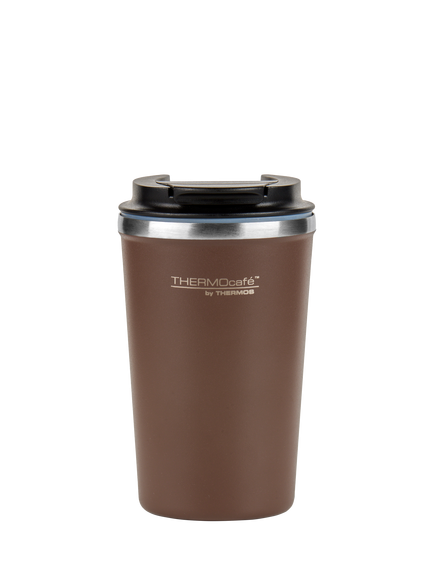 Thermos Thermocafe Insulated Stainless Steel Travel Mug, 340ml, Chocolate, Chocolate