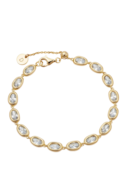 Daisy x Estée Lalonde Sapphire Tennis Bracelet, Gold, Gold