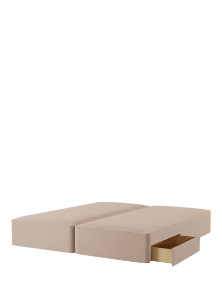 John Lewis OUTLET Pocket Sprung 2 Drawer Divan Base, Super King Size, Like New, Mole, Mole