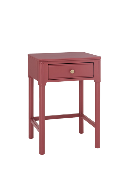 John Lewis OUTLET Pillar 1 Drawer Bedside Table, Like New, Rosehip, Rosehip