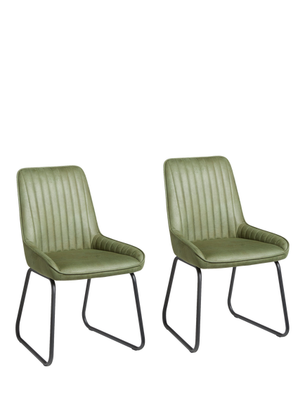 John Lewis OUTLET Brooks II Side Dining Chairs, Set of 2, Green, Green
