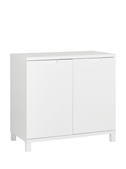 John Lewis OUTLET Abacus Wide Storage Cupboard, FSC-Certified, White