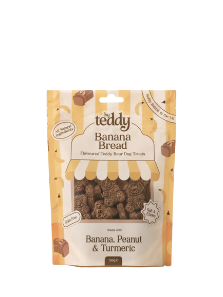 By Teddy Banana Bread Dog Treats, 150g, Yellow Multi Yellow