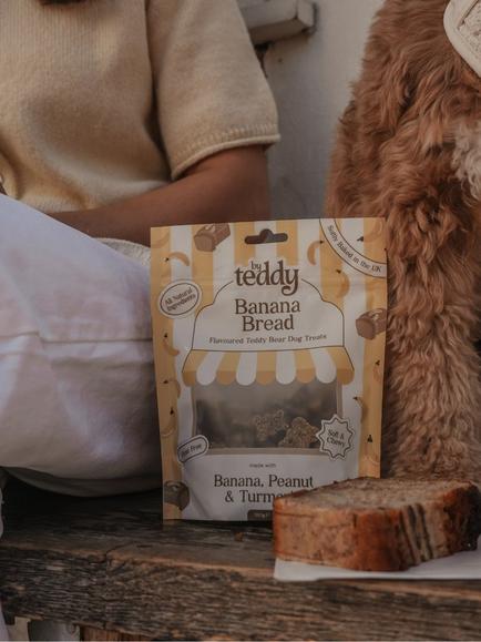 By Teddy Banana Bread Dog Treats, 150g - view 2, Yellow Multi Yellow