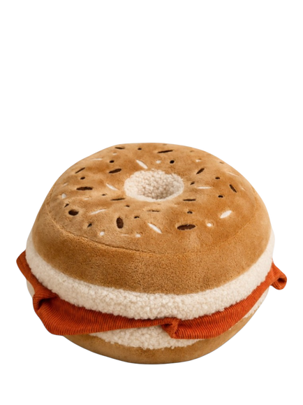 By Teddy Salmon and Cream Cheese Bagel Dog Toy, Multi Multi