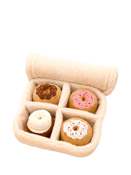 By Teddy Donut Box Dog Toy, Multi Multi