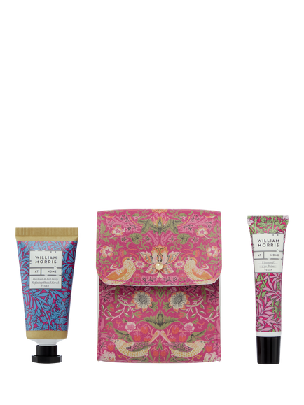 William Morris At Home Strawberry Thief Lip and Hand Travel Set - view 2, Multi