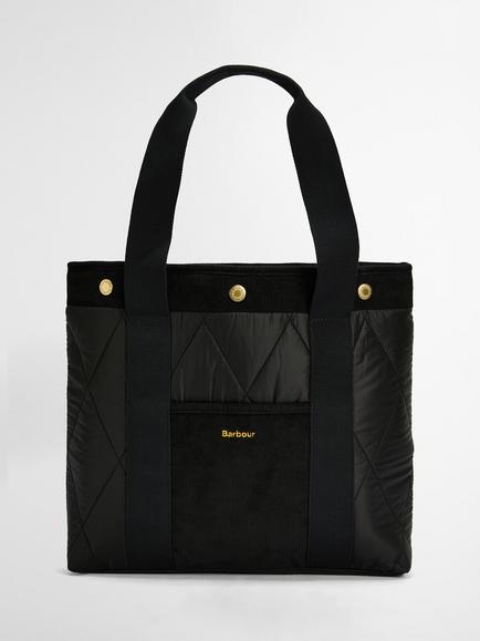 Barbour Healy Tote Bag, Black/Ancient, Black/Ancient