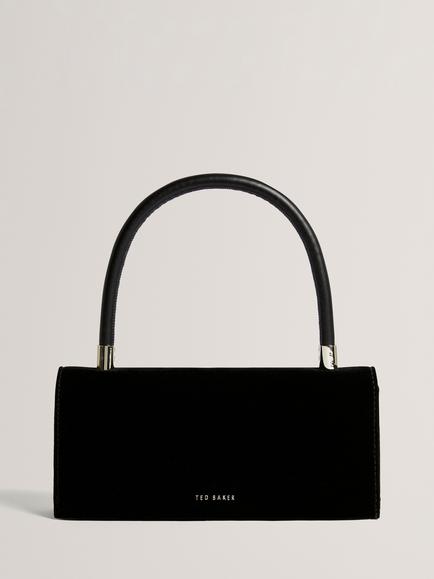 Ted Baker LIALA Velvet Top Handle Bag, Black, Black