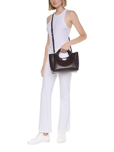 DKNY Willa Satchel Bag, Coffee Bean - view 2, Coffee Bean