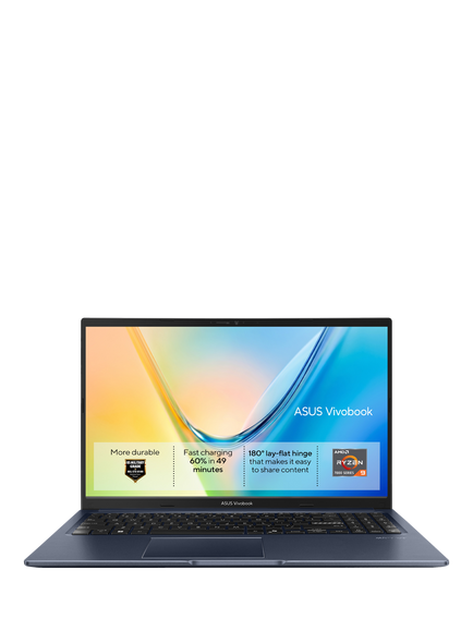 ASUS Vivobook 15 M1502 Laptop, AMD Ryzen 9 Processor, 16GB RAM, 512GB SSD, 15.6” Full HD, Blue, Blue