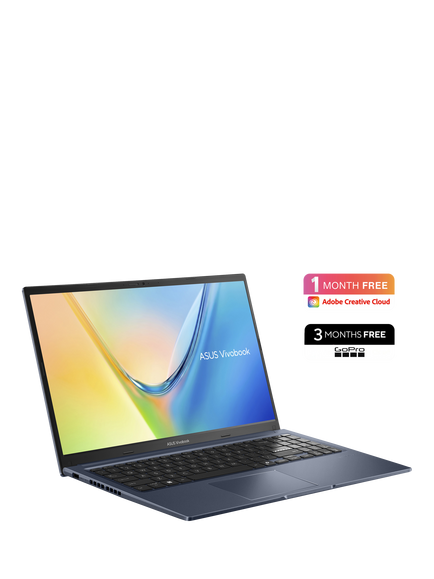 ASUS Vivobook 15 M1502 Laptop, AMD Ryzen 7 Processor, 8GB RAM, 512GB SSD, 15.6” Full HD, Blue - view 2, Blue