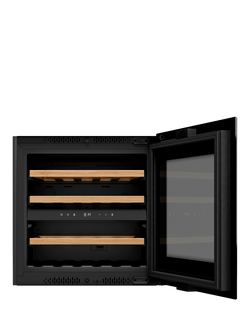 Bertazzoni RWC60B4DNRP Integrated Push Door Wine Cooler Cabinet, Black Glass - view 2, Black Glass