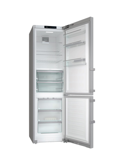 Miele KFN4797CD Freestanding 60/40 Fridge Freezer, Clean Steel - view 2, Clean Steel