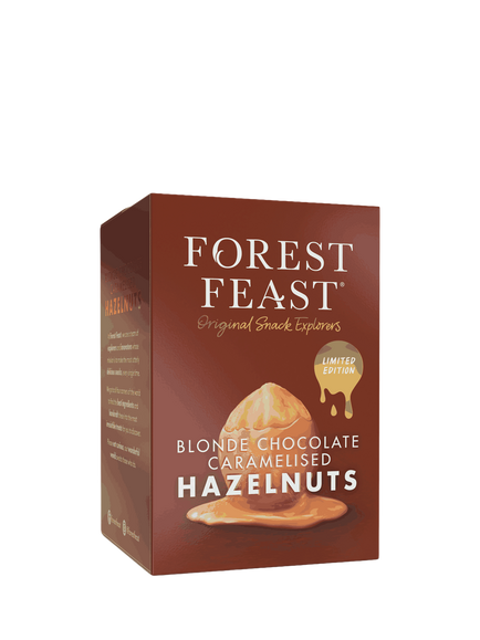 Forest Feast Blonde Chocolate Caramel Hazelnuts, 100g, Multi
