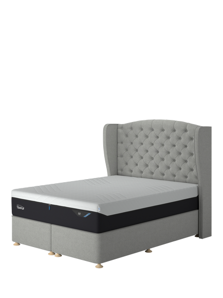 TEMPUR® OUTLET Woodbridge Full Depth Headboard, King Size, Like New, Light Grey, Light Grey