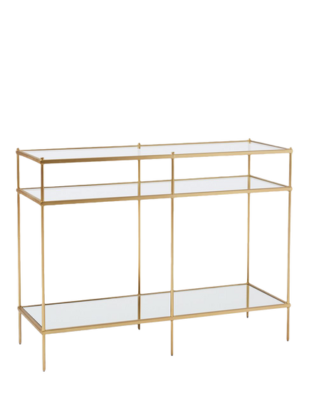 west elm OUTLET Terrace Console Table, Like New, Antique Brass, Brass