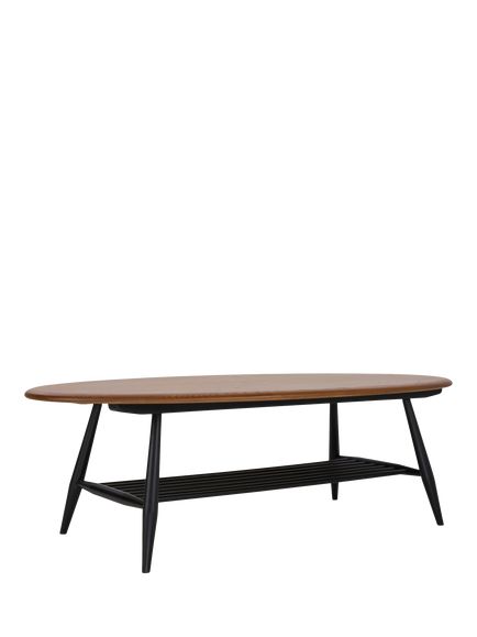 ercol for John Lewis OUTLET Bellingdon Oval Coffee Table Ash/Black, Ash