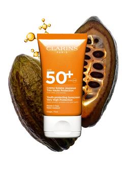 Clarins Youth-Protecting Face Sunscreen High Protection SPF 50+, 50ml - view 2, 