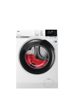 AEG OUTLET 7000 LFR71864B Freestanding Washing Machine, 8kg Load, 1600rpm Spin, Like New, White, White