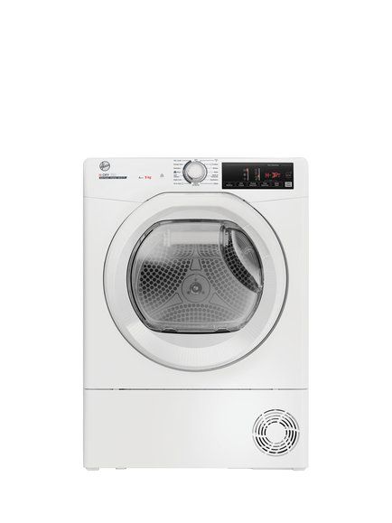Hoover OUTLET HLE H9A3TE-80/N TD Freestanding Heat Pump Tumble Dryer, 9kg Load, Like New, White, White