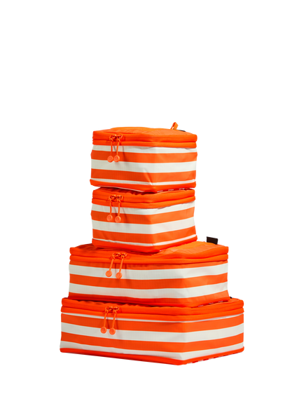 Antler Holiday Stripe Packing Cube Set, Pack of 4, Coral