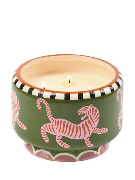 Paddywax A Dopo Black Cedar & Fig 4 Wick Candle, 680g, Green