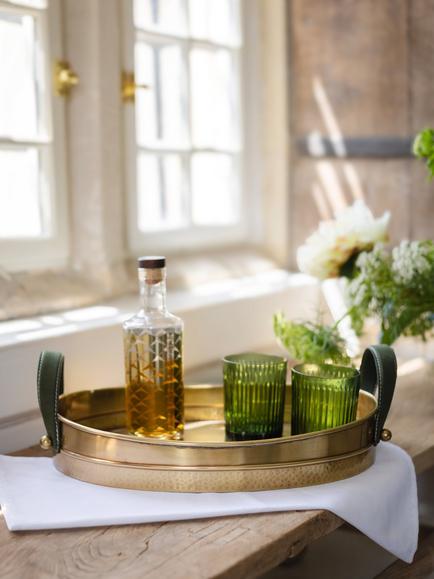 Culinary Concepts Belgravia Round Serving Tray, Brass - view 2, Brass