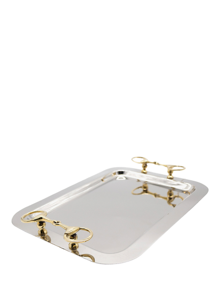 Culinary Concepts Equestrian Serving Tray, Silver Plated, Silver