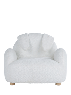 CuddleCo Etta Bunny Kids Chair, White, White