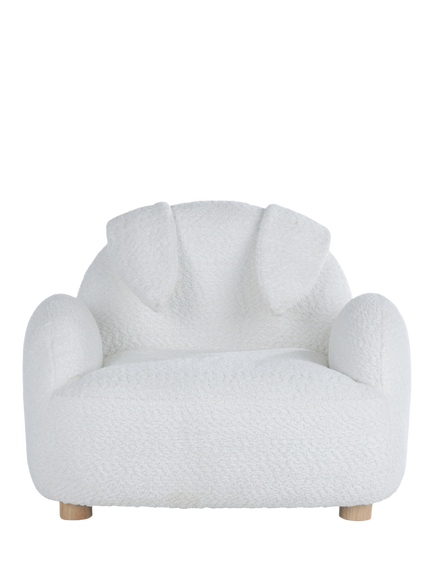 CuddleCo Etta Bunny Kids Chair, White, White