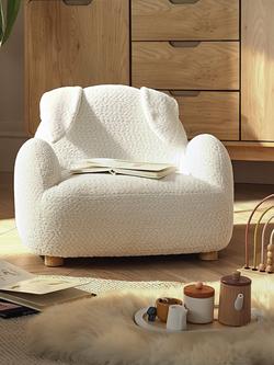 CuddleCo Etta Bunny Kids Chair, White - view 2, White