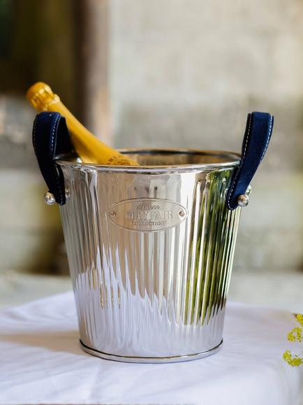 Culinary Concepts Mayfair Wine Cooler, Silver/Navy - view 2, Silver/Navy