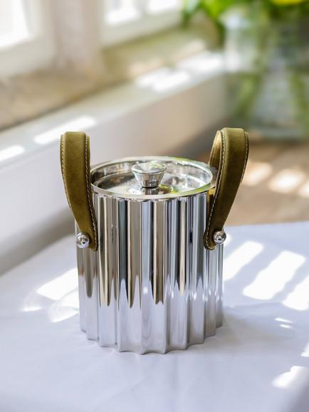 Culinary Concepts Balmoral Double Wall Ice Bucket & Lid - view 2, Silver