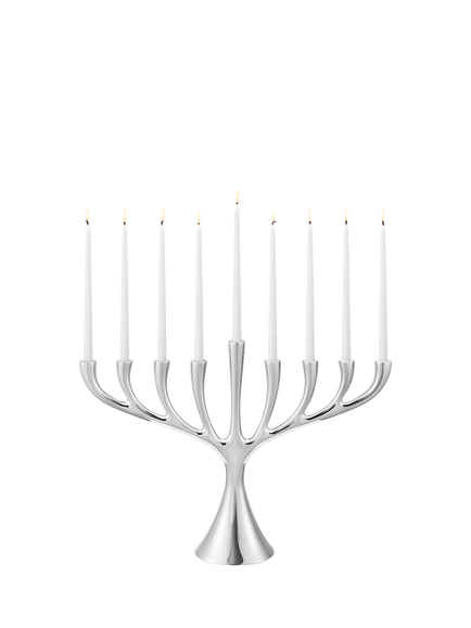 Georg Jensen Cobra Stainless Steel Hanukkah Menorah - view 2, Stainless Steel