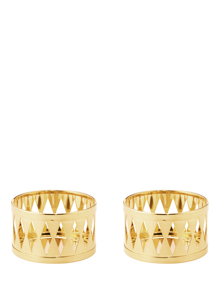 Georg Jensen Christmas Collectibles 2026 Tealight Candleholders Set, 2 Piece, Gold, Stainless Steel